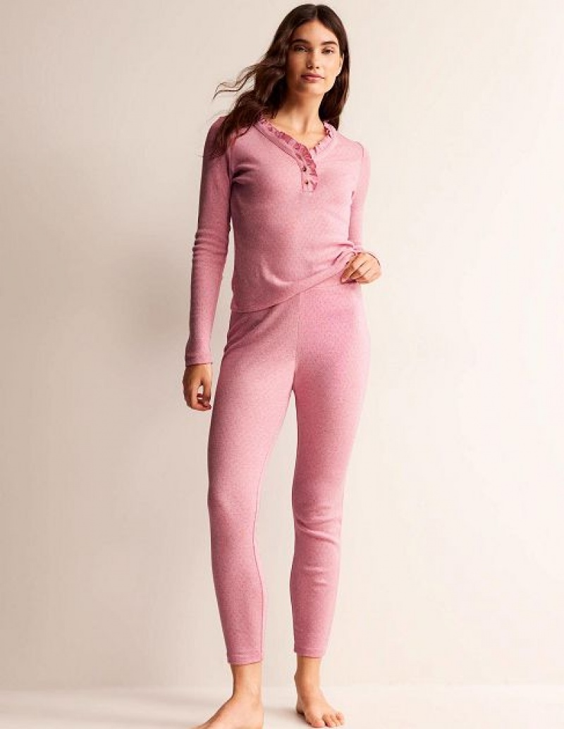 Light Pink Women\'s Boden Jersey Leggings Pajamas | 91532WYEL