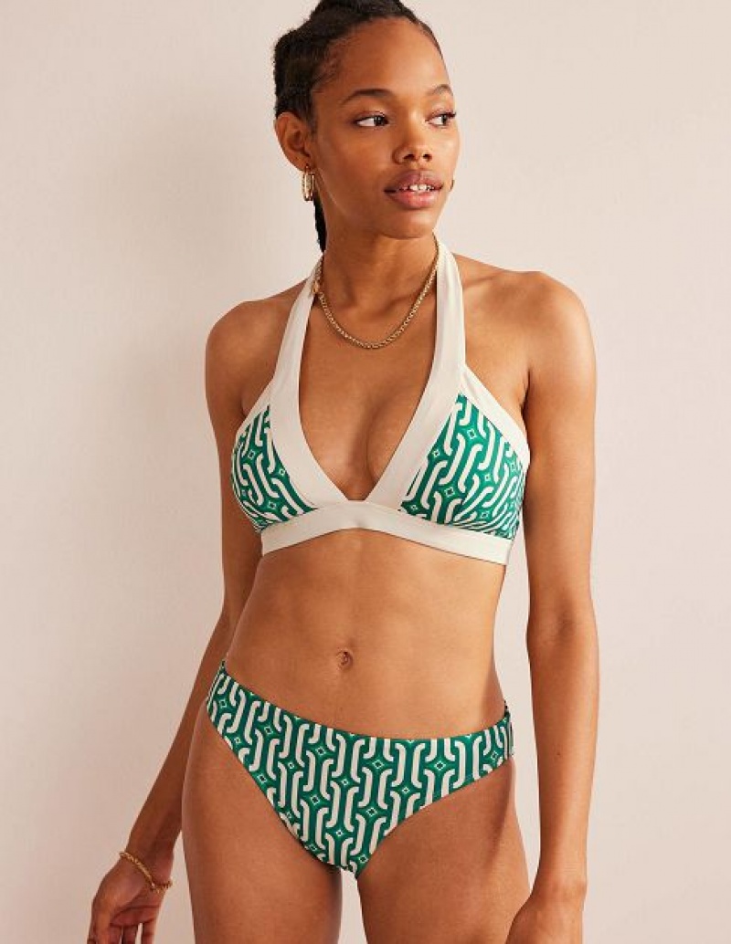 Light Turquoise / Azure Women's Boden Ithaca Halter Bikini Tops | 14653BADN