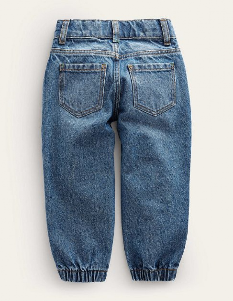 Light Wash Kids' Boden Cuffed Denim Jeans | 30217ZYPQ