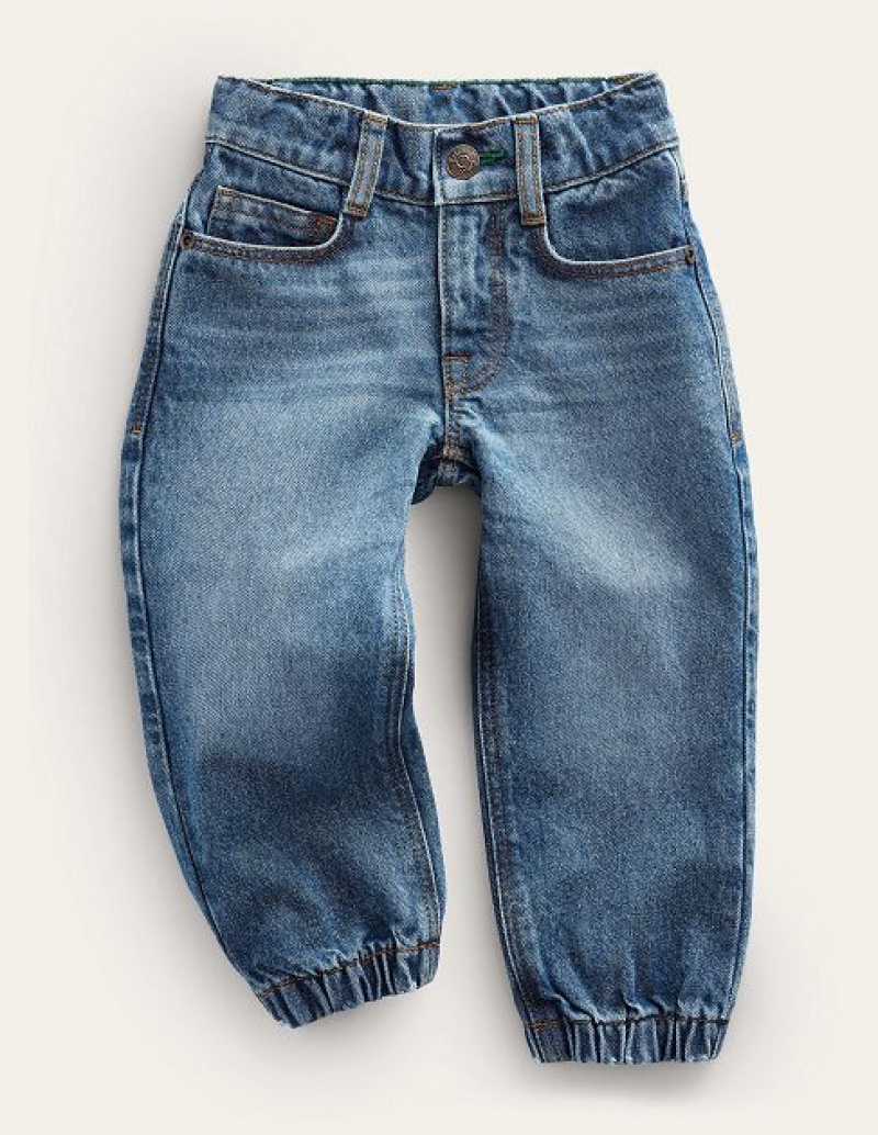 Light Wash Kids\' Boden Cuffed Denim Jeans | 30217ZYPQ