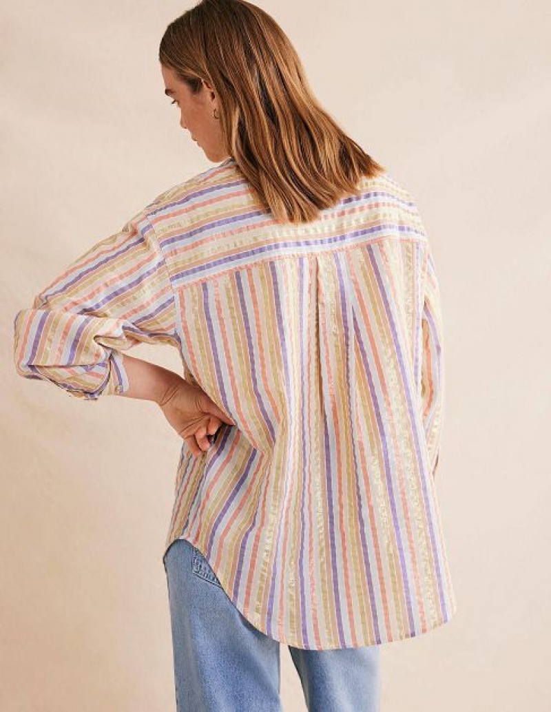 Metal Women's Boden Oversized Cotton Shirts | 29587NGDR