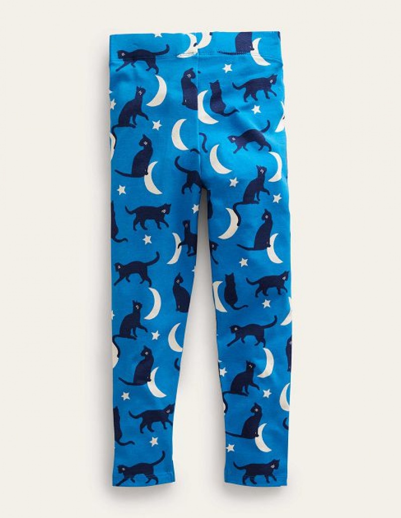 Navy Gold Kids' Boden Fun Leggings | 13759XJVB