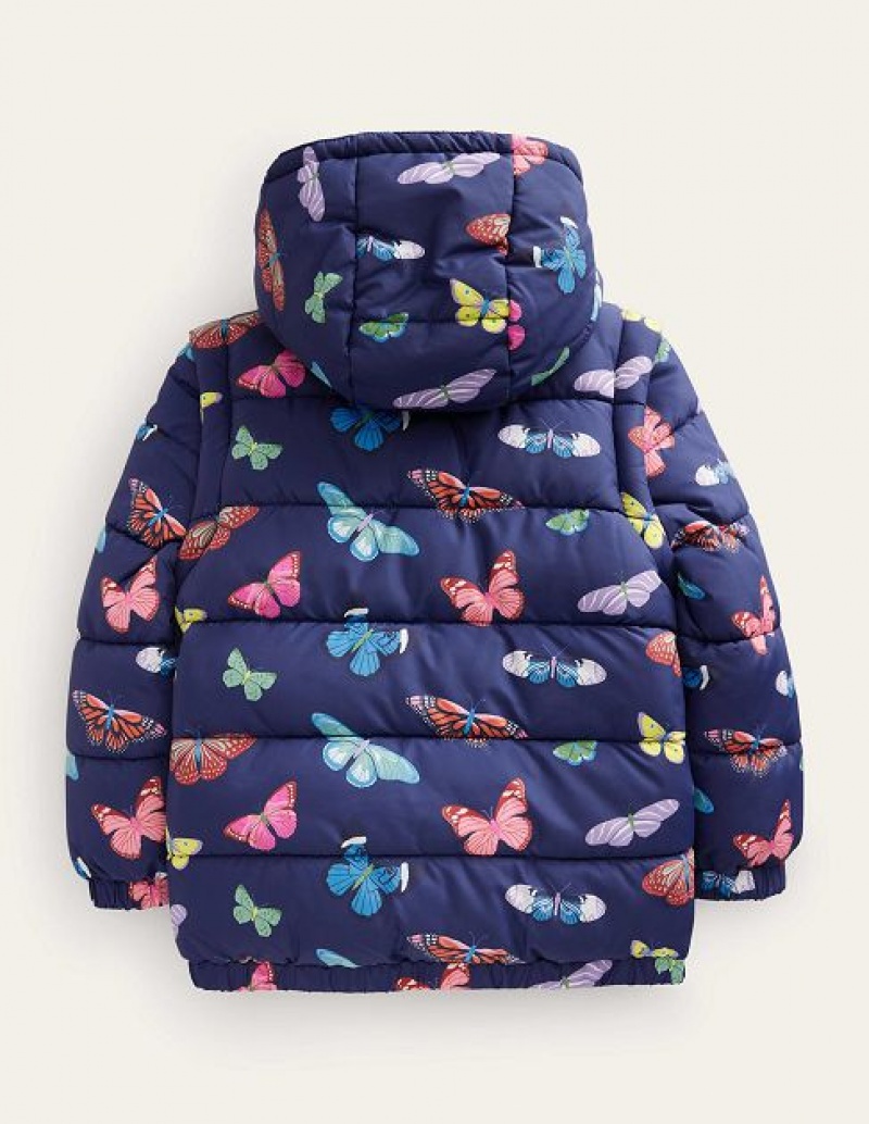 Navy Kids' Boden 2-in-1 Padded Coats | 24786WUOL