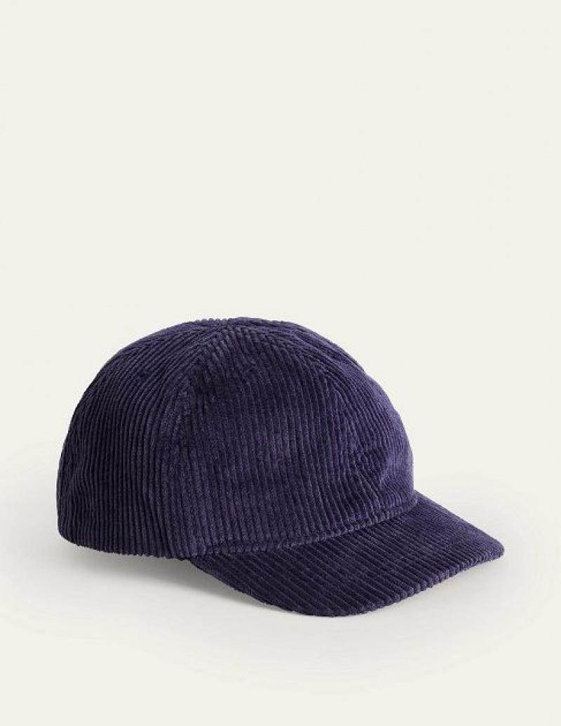 Navy Kids\' Boden Corduroy Caps | 47032QGUK