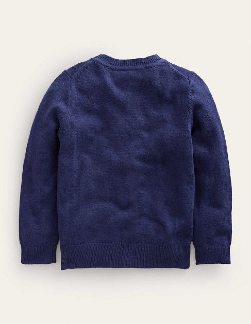 Navy Kids' Boden Fun Cosy Sweaters | 97405BWEY