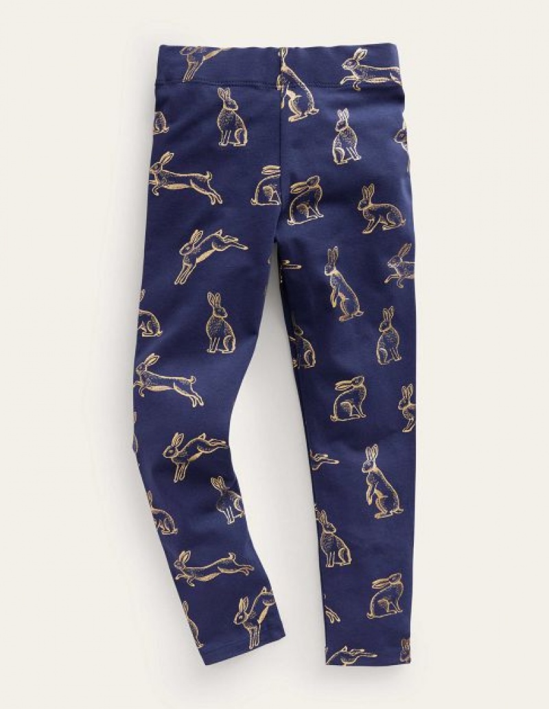 Navy Kids\' Boden Fun Leggings | 26908SJEX