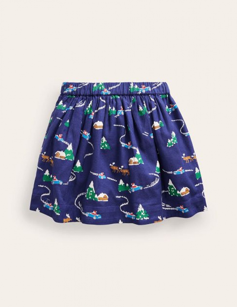 Navy Kids' Boden Pull On Twirly Skirts | 07263CKTL