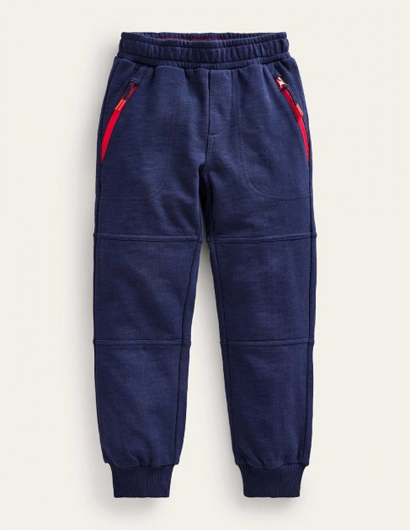 Navy Kids' Boden Reinforced Knee Joggers | 57638AZTE