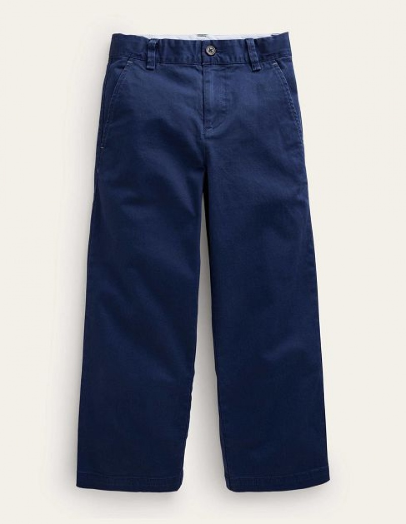 Navy Kids\' Boden Straight Leg Chinos Pants | 05416SCEA