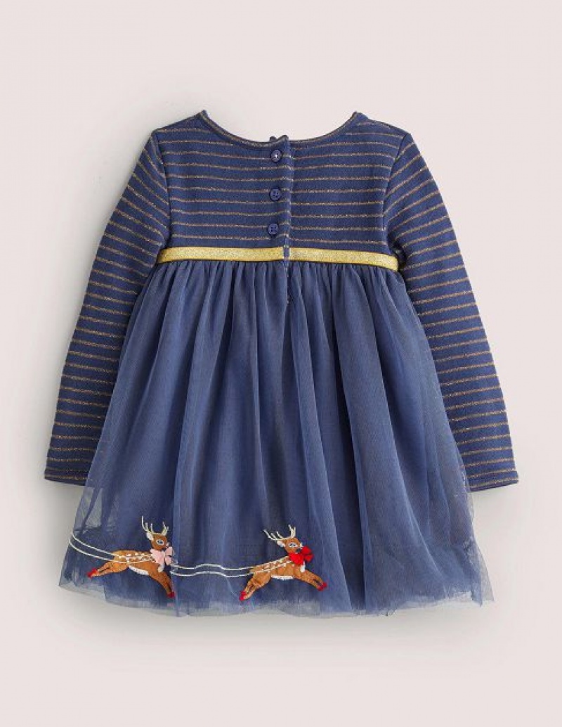 Navy Kids' Boden Tulle Party Dress | 35809POSD