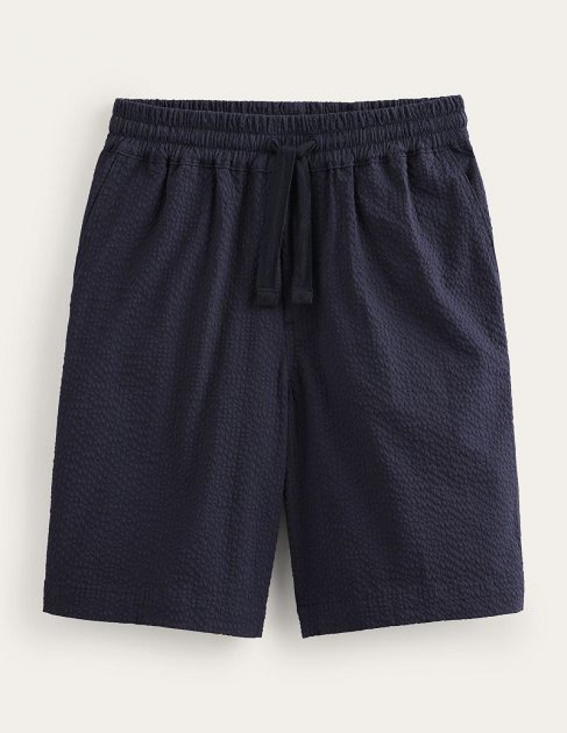 Navy Men's Boden Patterned Shorts | 85974MRIE