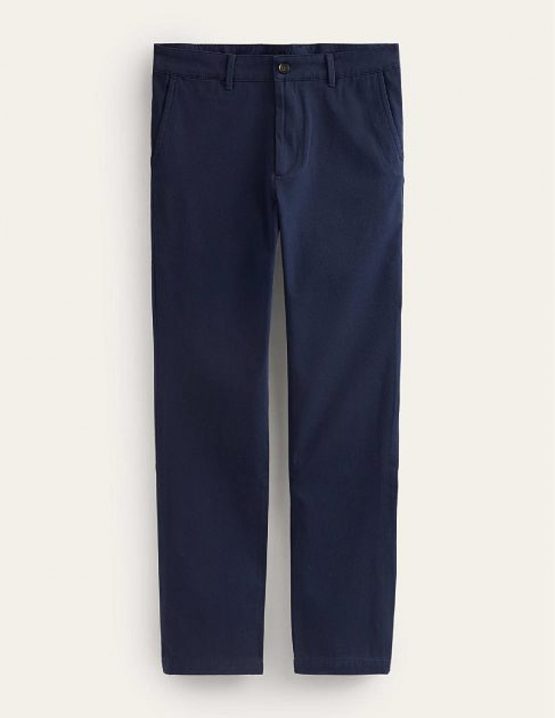 Navy Men's Boden Straight Leg Chinos Pants | 74035LQTG