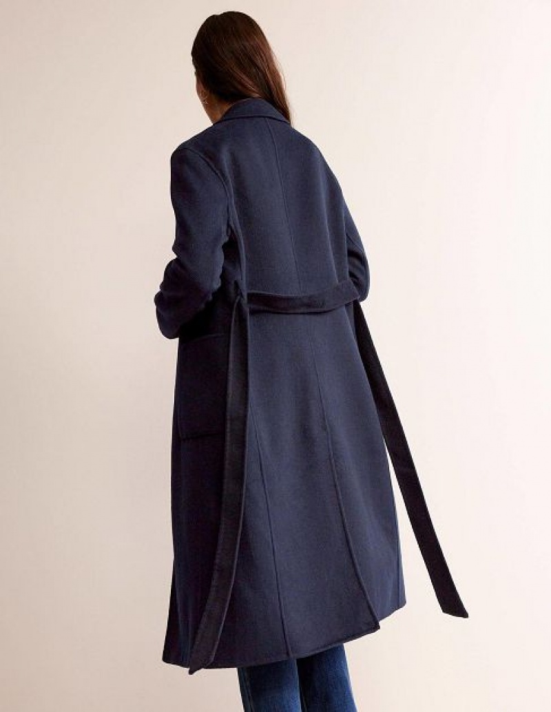 Navy Women's Boden Bristol Wool-blend Coats | 28914THRV