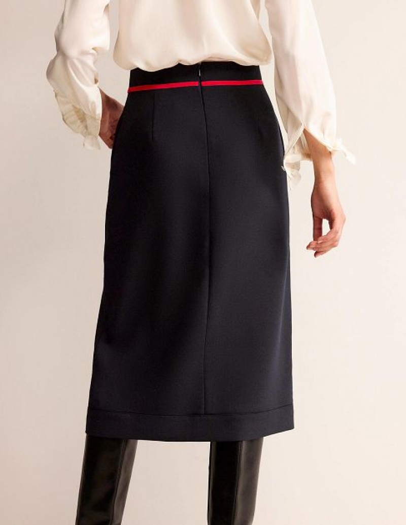 Navy Women's Boden Cassandra Skirts | 40371FYNX