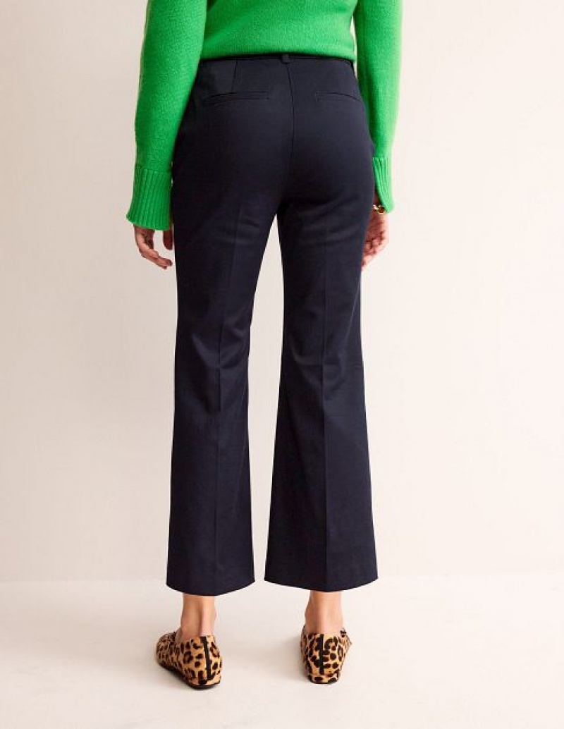 Navy Women's Boden Chelsea Bi-stretch Pants | 56481OMGB