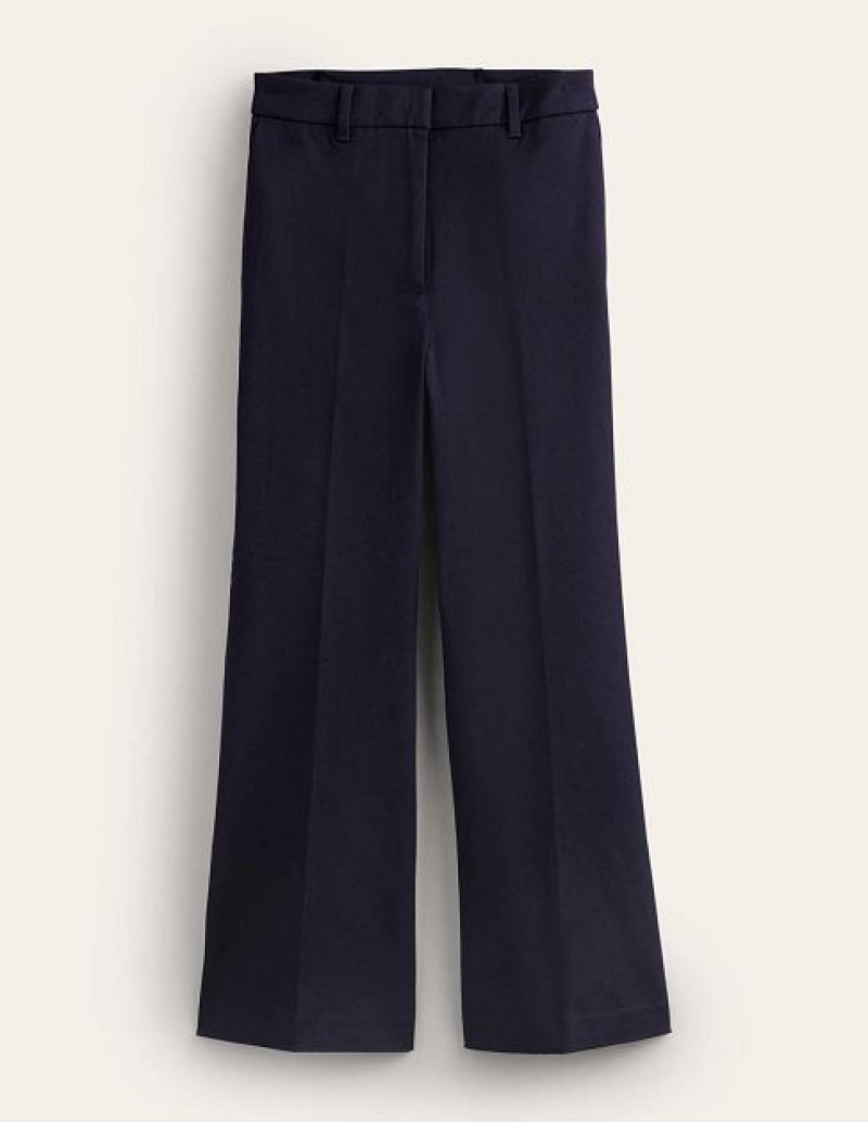 Navy Women's Boden Chelsea Bi-stretch Pants | 56481OMGB