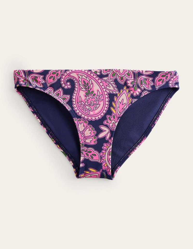 Navy Women's Boden Classic Bikini Bottoms | 31206CXLN