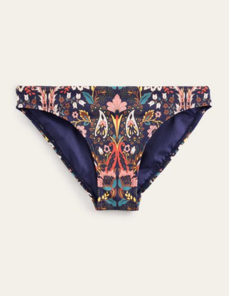 Navy Women's Boden Classic Bikini Bottoms | 14705VAJR