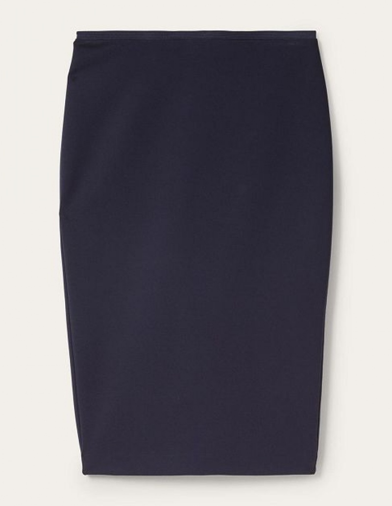 Navy Women's Boden Hampshire Ponte Skirts | 80312GCFY