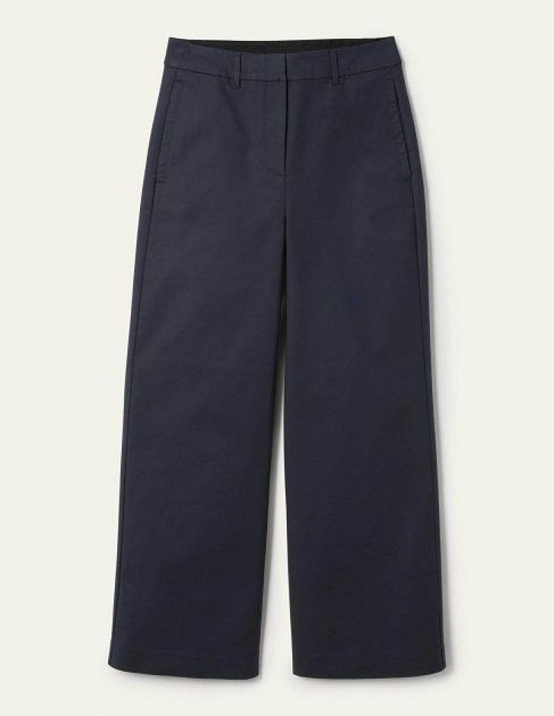 Navy Women's Boden High Waisted Richmond Pants | 16095KSDE