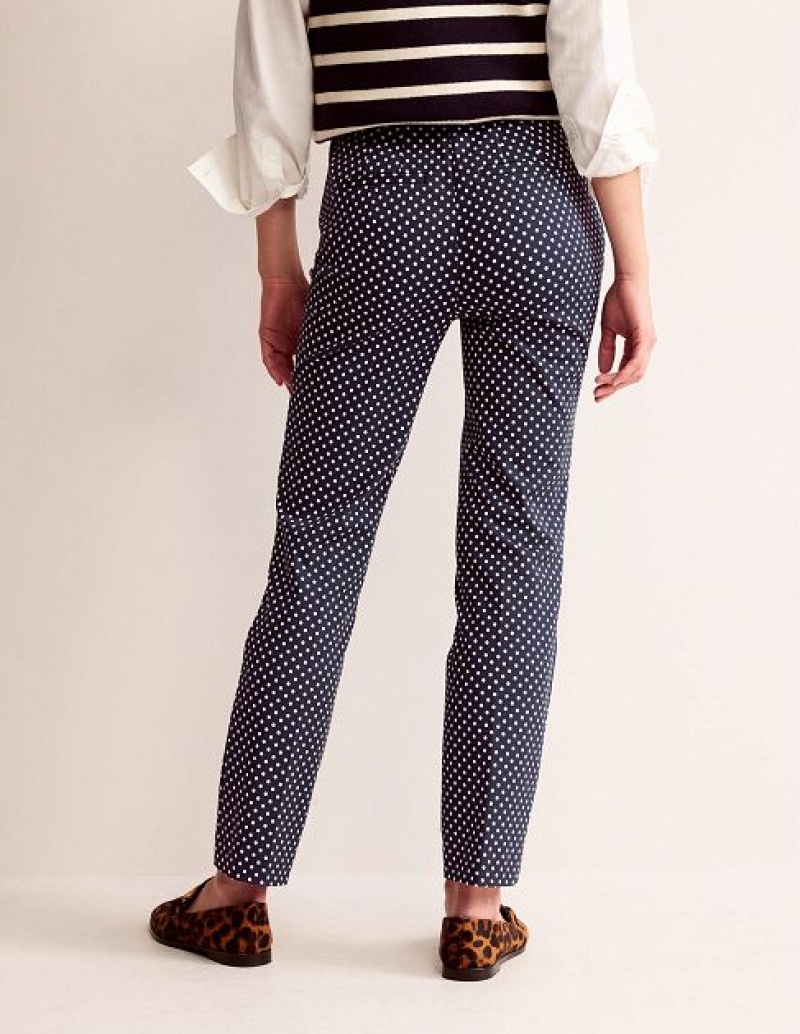 Navy Women's Boden Highgate Printed Pants | 89270VMQN