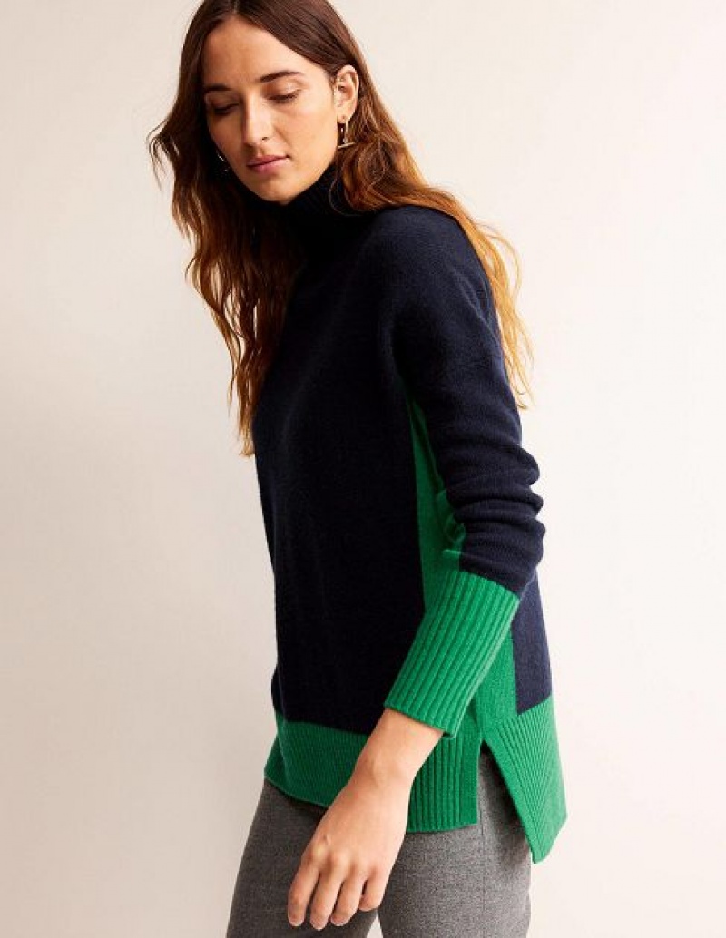 Navy Women\'s Boden Jessica Oversized Sweaters | 21340ZWAR