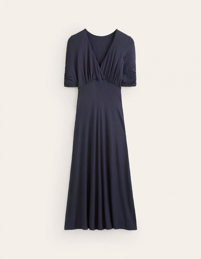 Navy Women's Boden Rebecca Jersey Midi Dress | 78135APYE