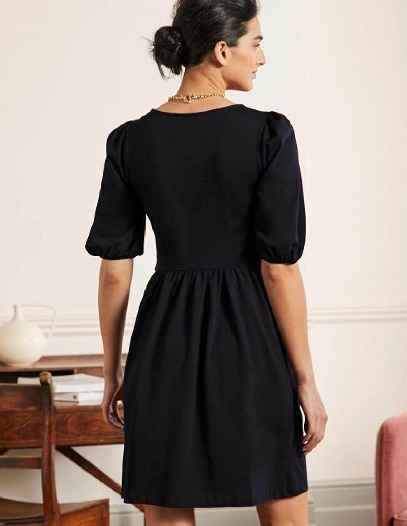 Navy Women's Boden Square Neck Jersey Dress | 94635OXDQ