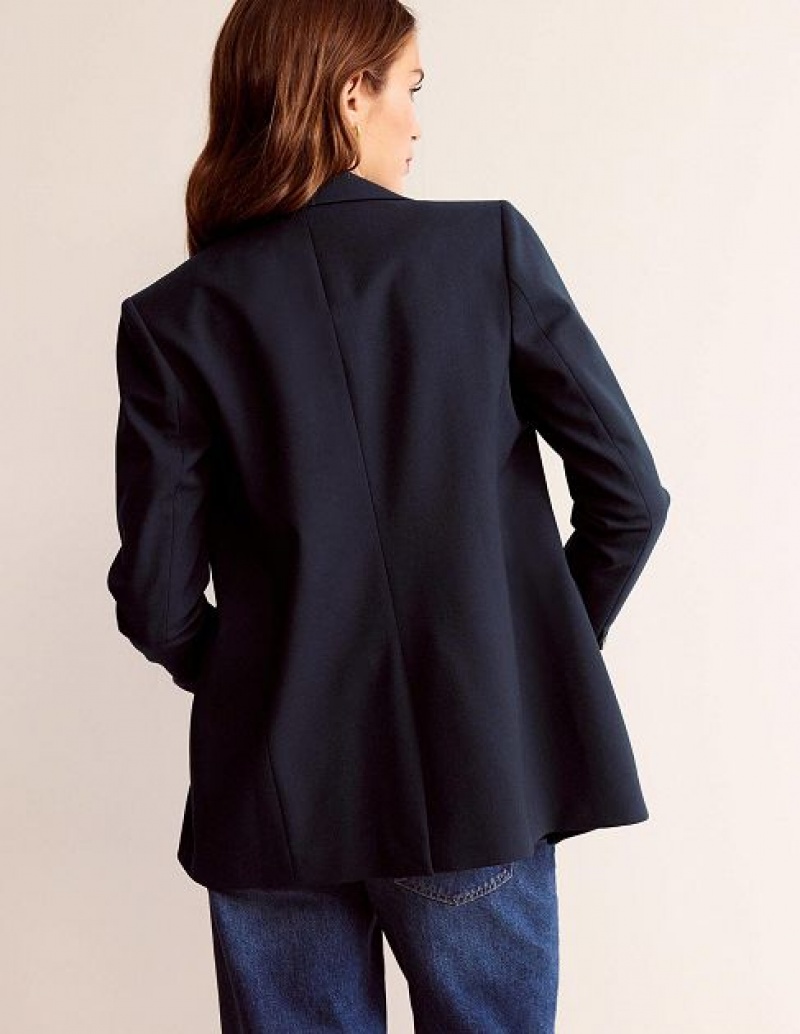 Navy Women's Boden The Bloomsbury Wool Blazers | 12453UQRB