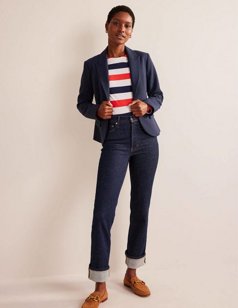 Navy Women's Boden The Canonbury Tailored Blazers | 98506OBIV