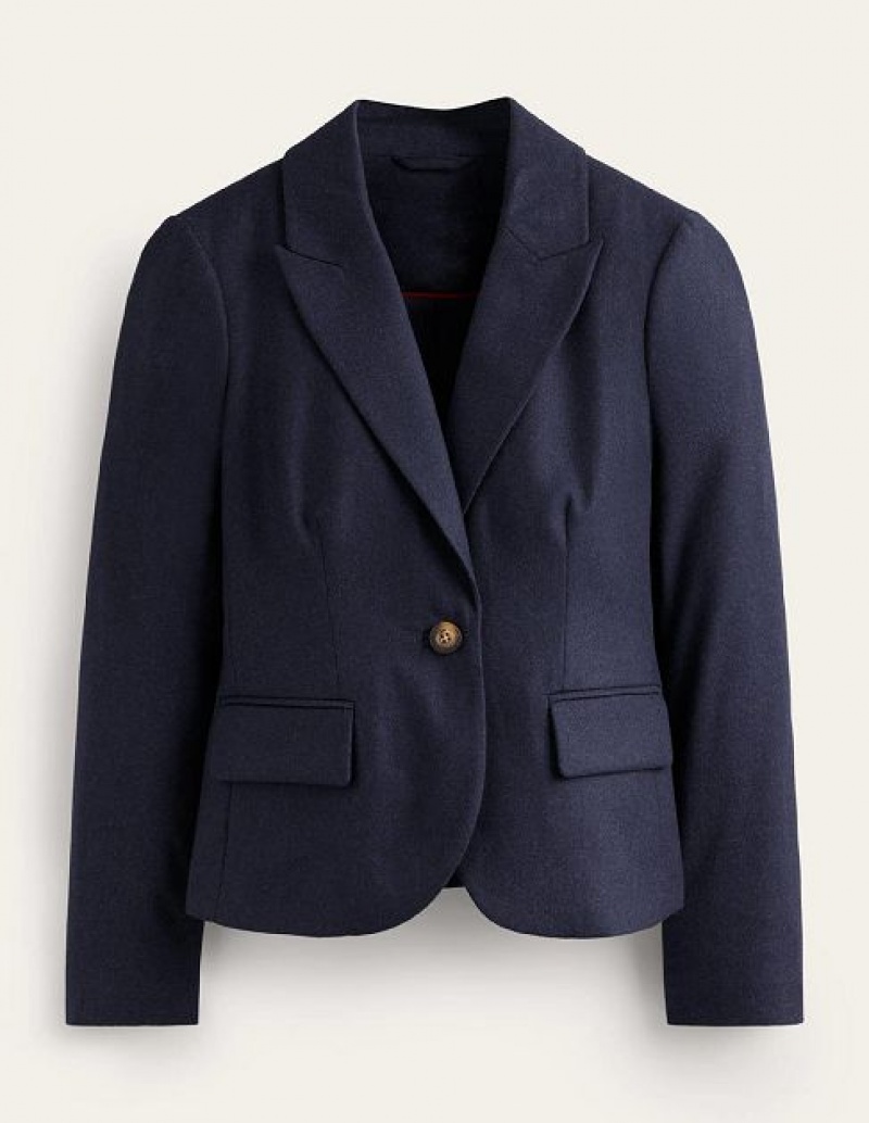 Navy Women's Boden The Canonbury Wool Blazers | 53186DCUG