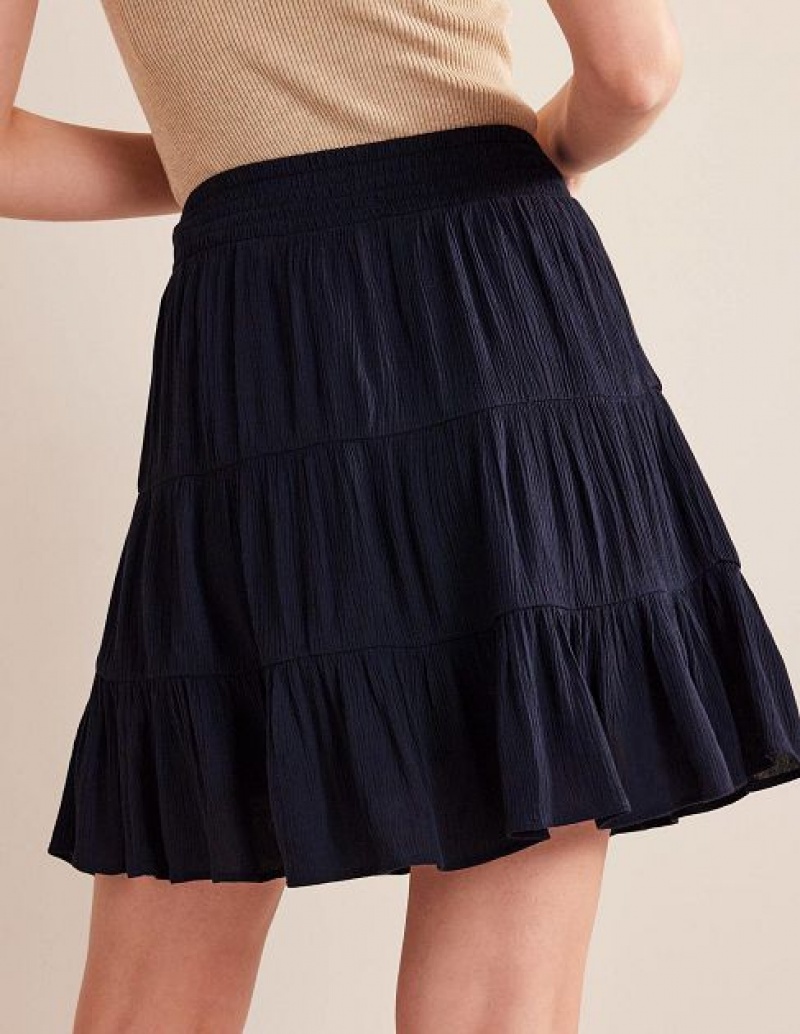 Navy Women's Boden Vacation Skirts | 43617CMGJ