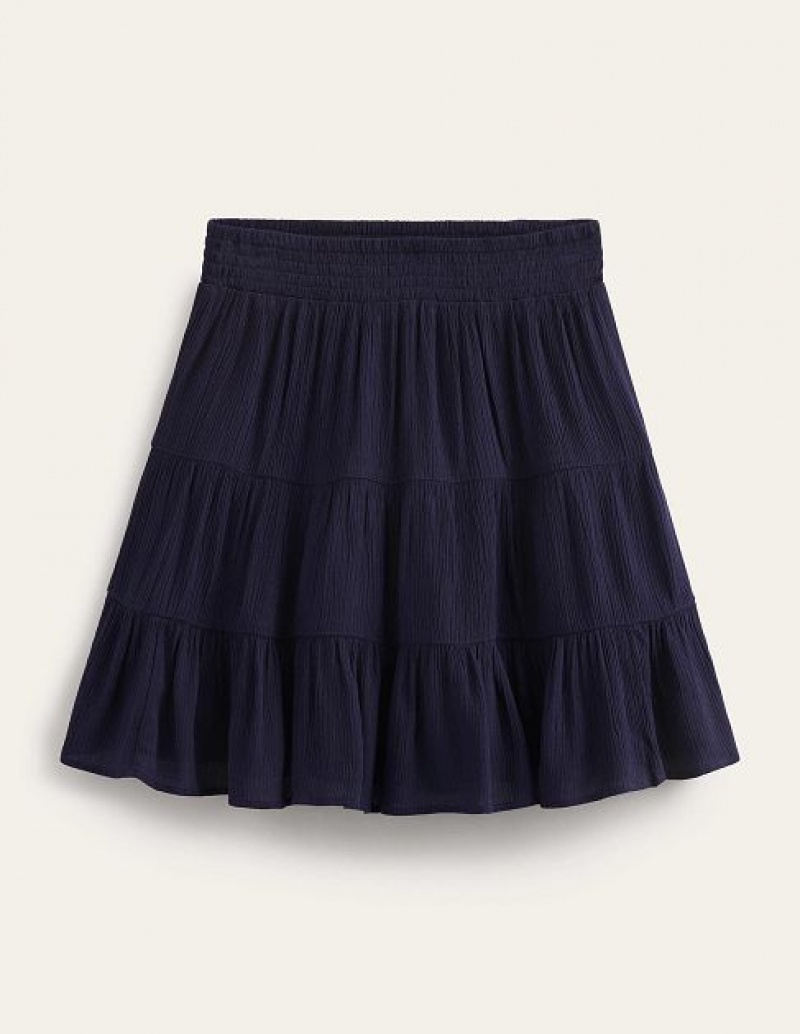 Navy Women's Boden Vacation Skirts | 43617CMGJ