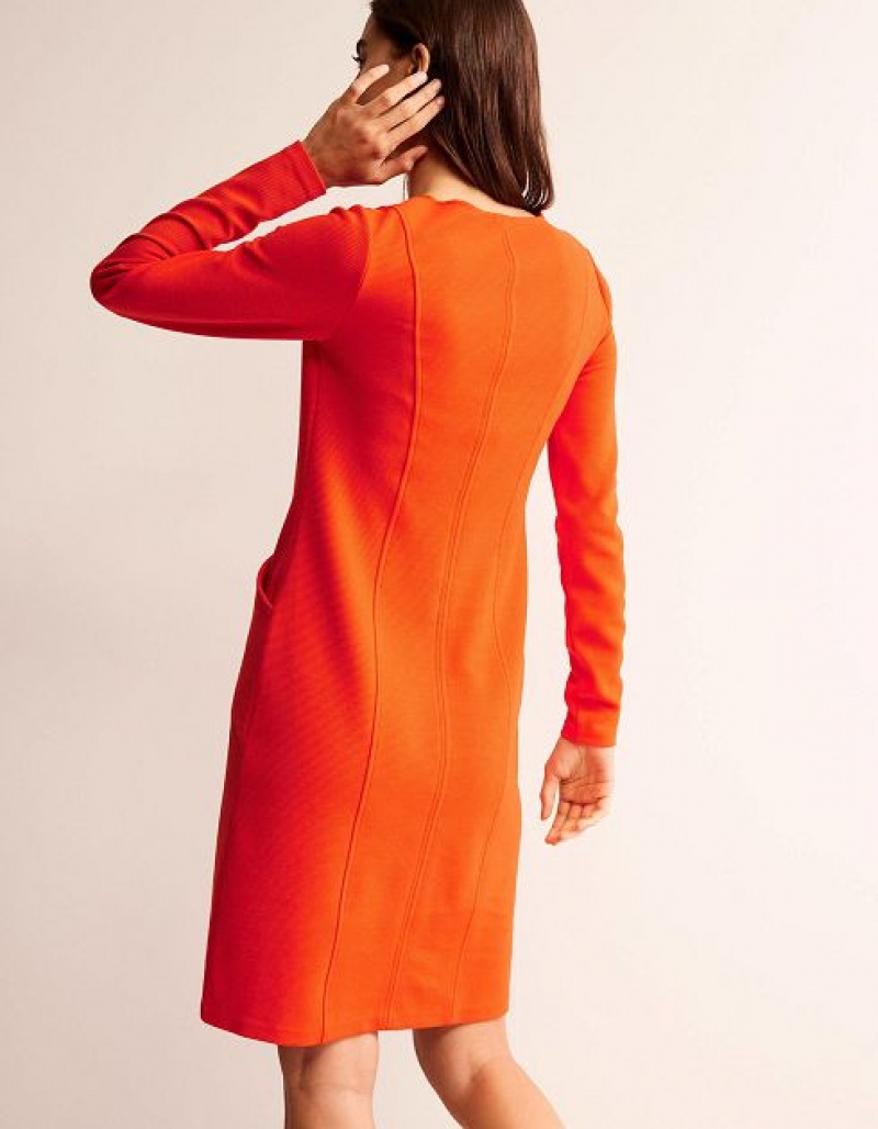 Orange Women's Boden Ellen Ottoman Dress | 71523AIVR