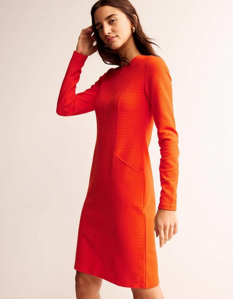 Orange Women\'s Boden Ellen Ottoman Dress | 71523AIVR