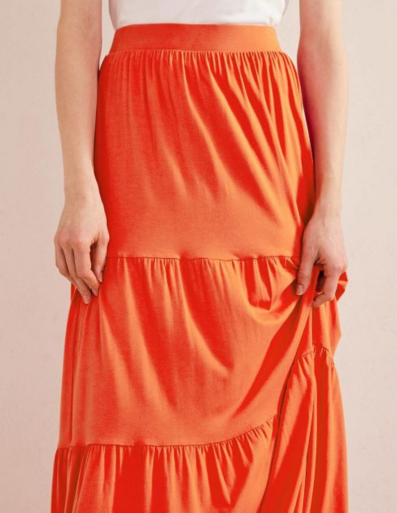 Orange Women's Boden Jersey Skirts | 60583IRGW