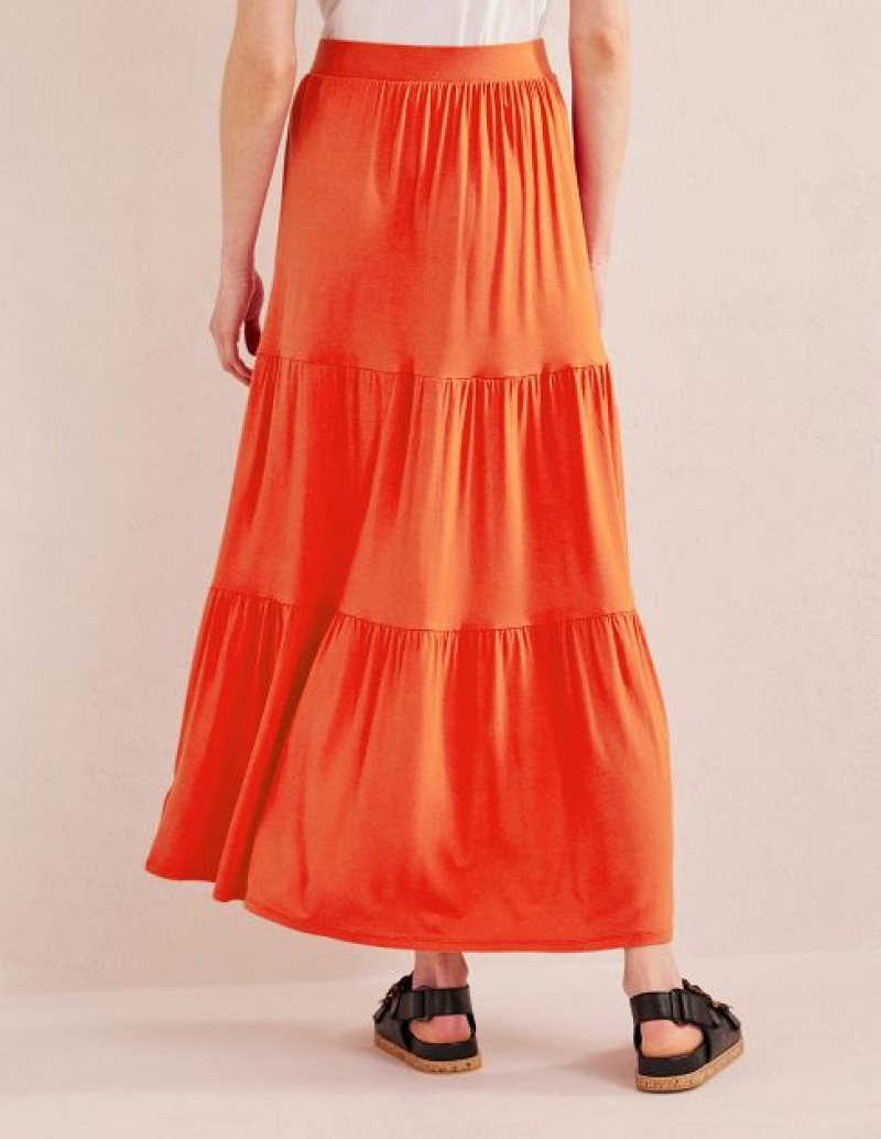 Orange Women's Boden Jersey Skirts | 60583IRGW