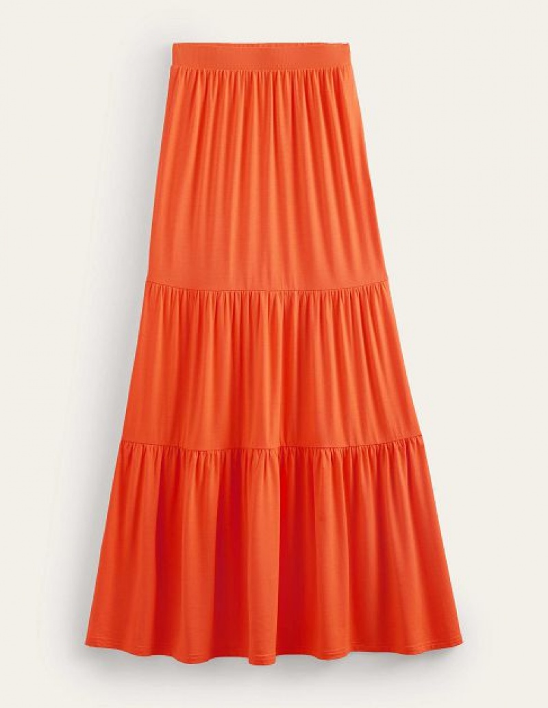 Orange Women's Boden Jersey Skirts | 60583IRGW