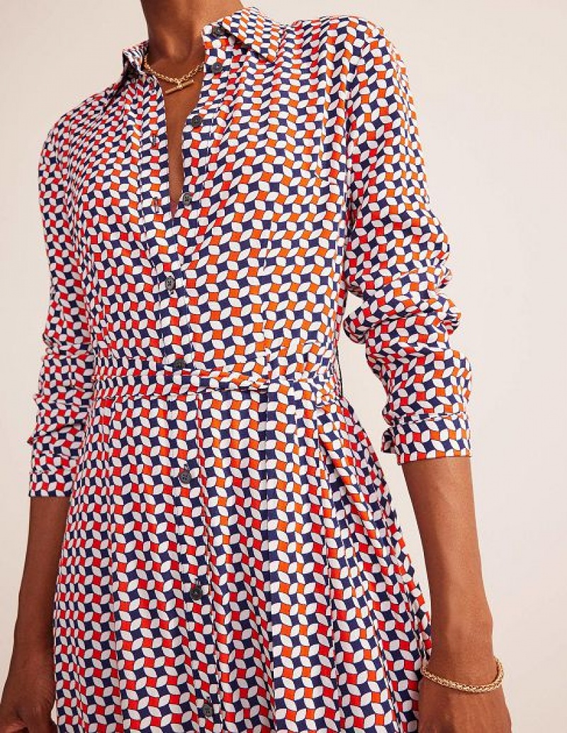 Orange Women's Boden Kate Shirt Dress | 13486GCKT