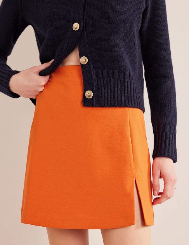 Orange Women's Boden Side Split Jersey Skirts | 75803OXRD