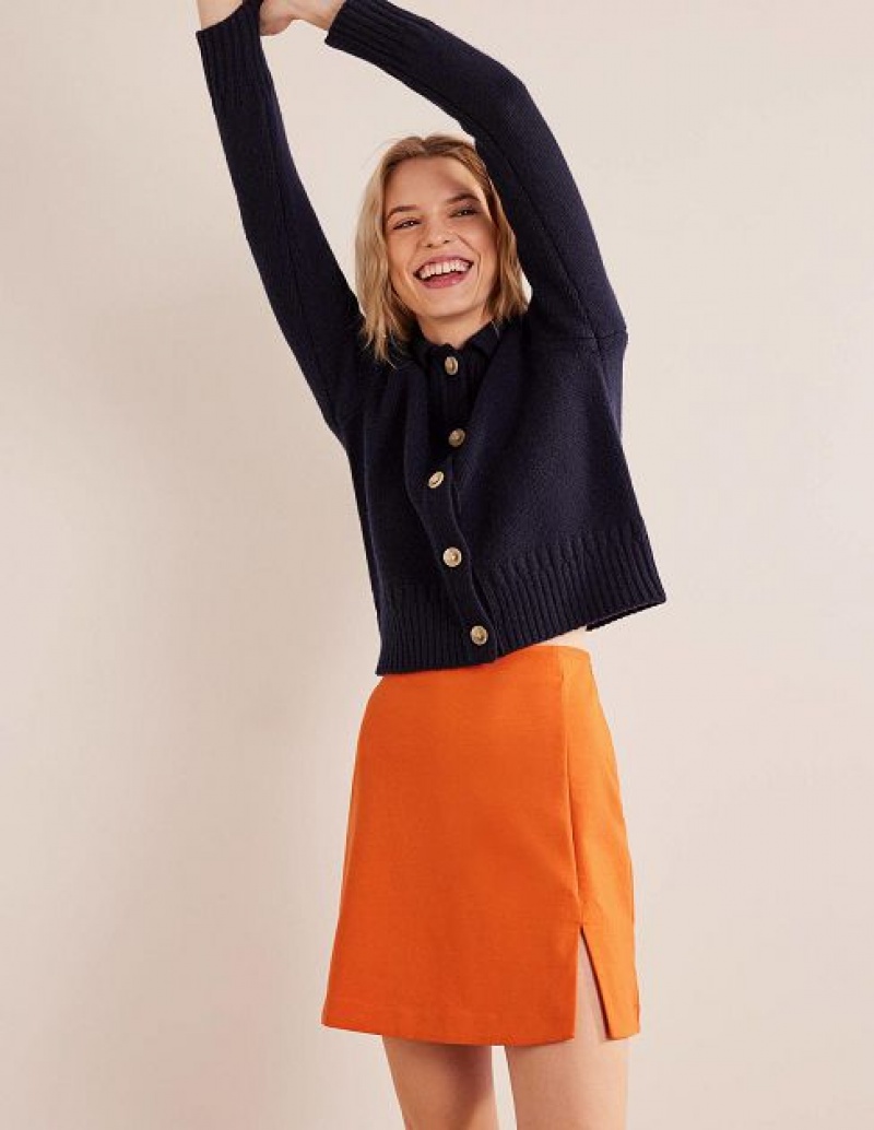 Orange Women's Boden Side Split Jersey Skirts | 75803OXRD