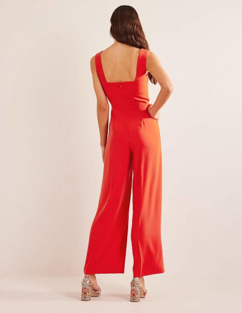 Orange Women's Boden Sweetheart Wideleg Jumpsuit | 31597DBPZ