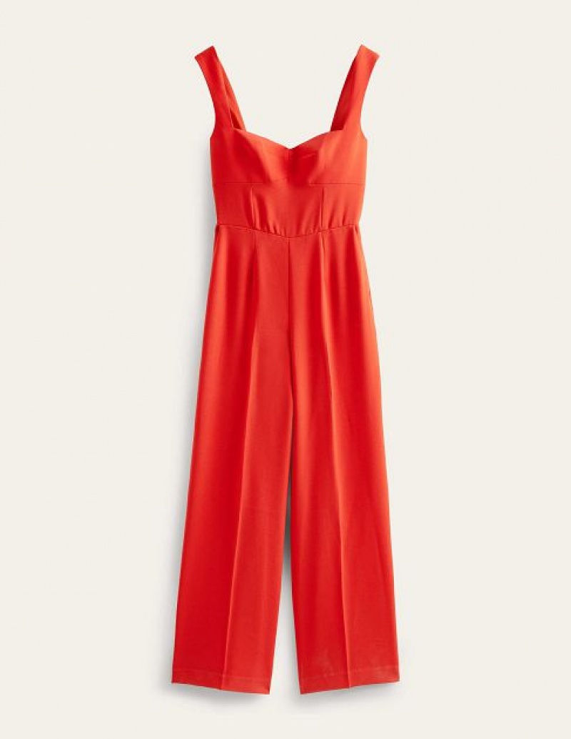 Orange Women's Boden Sweetheart Wideleg Jumpsuit | 31597DBPZ