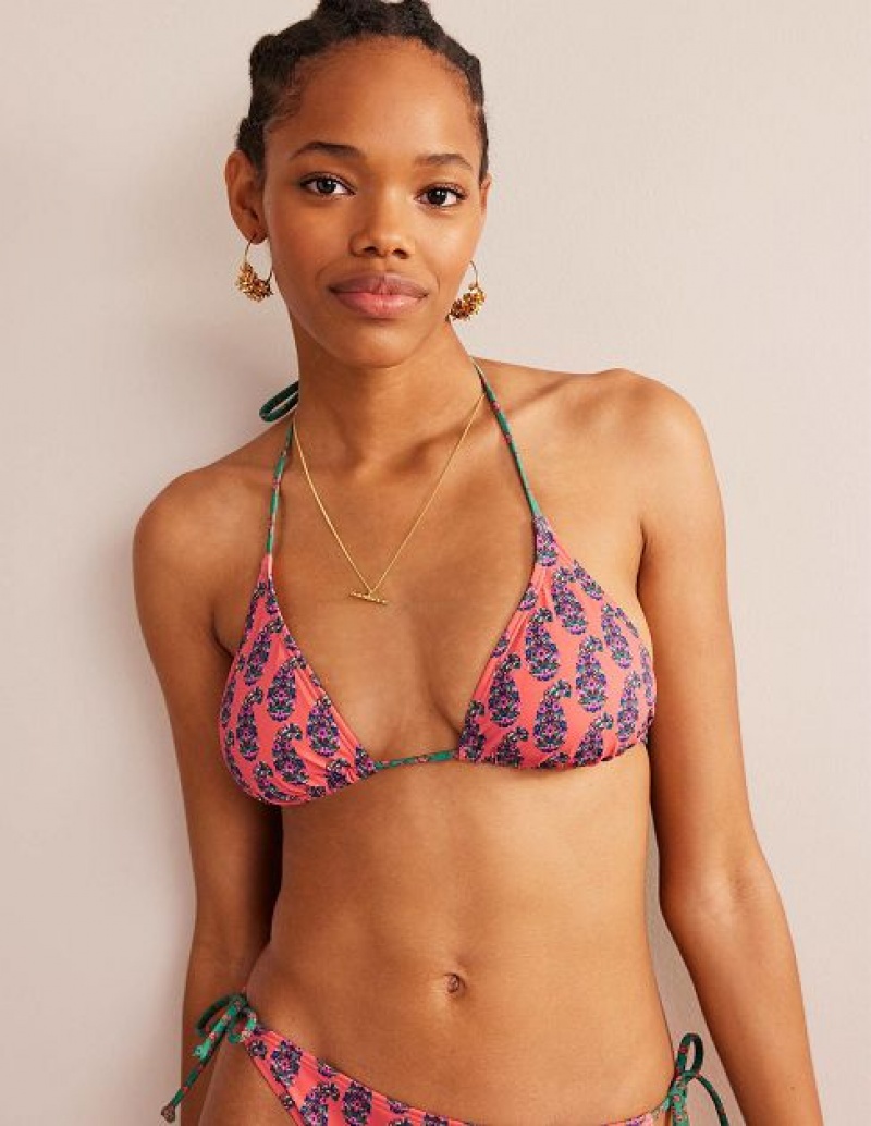 Orange Women\'s Boden Symi String Bikini Tops | 81904GFEM