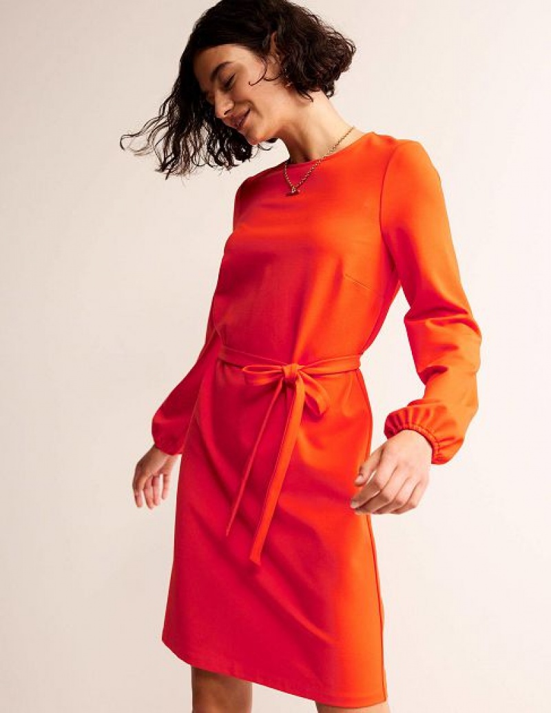 Orange Women\'s Boden Violet Ponte Dress | 40319BLJV