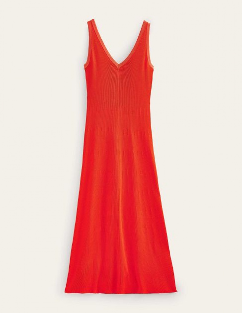 Orange Women's Boden V-neck Maxi Dress | 01698CZUF