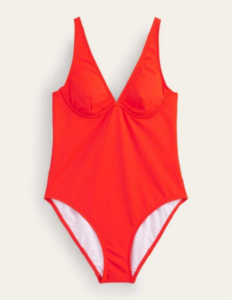 Orange Women's Boden Voop Cup-size Swimsuits | 92531YGLZ