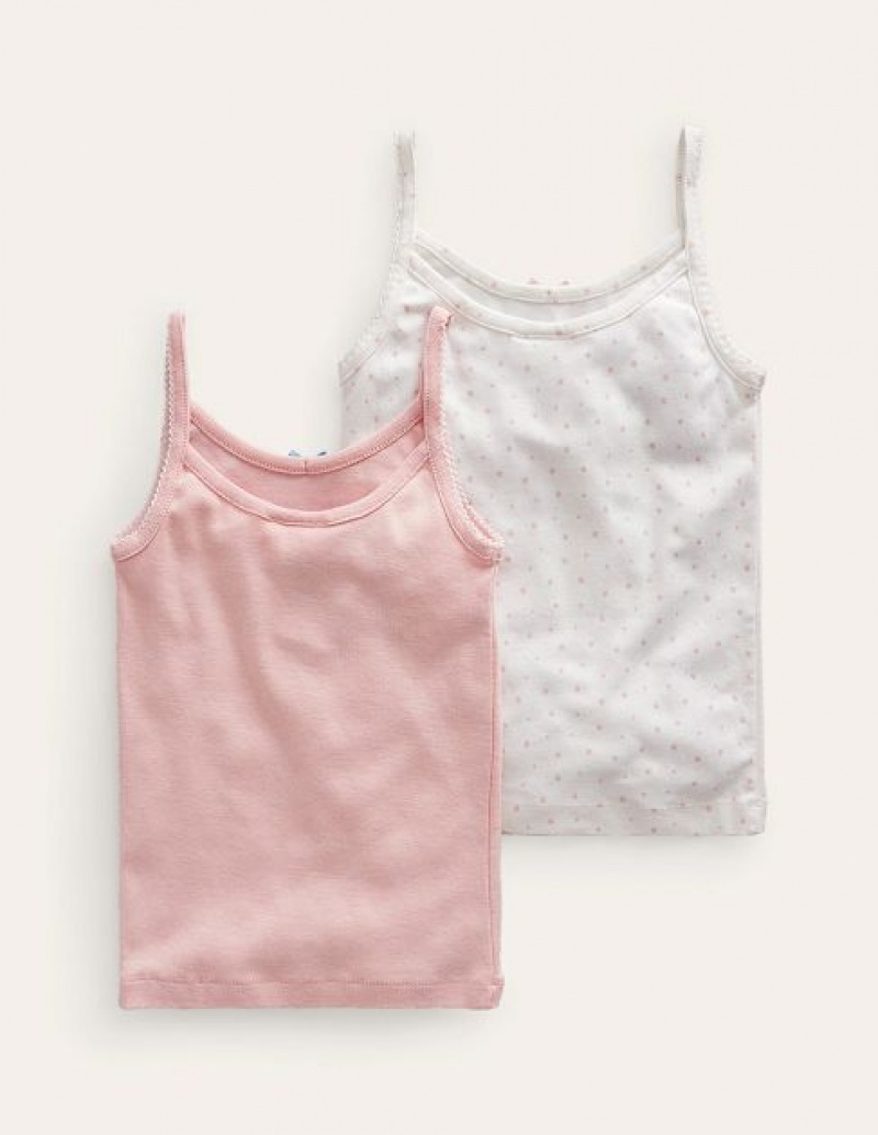 Pink Kids' Boden 2 Pack Tanks | 31409UTLD