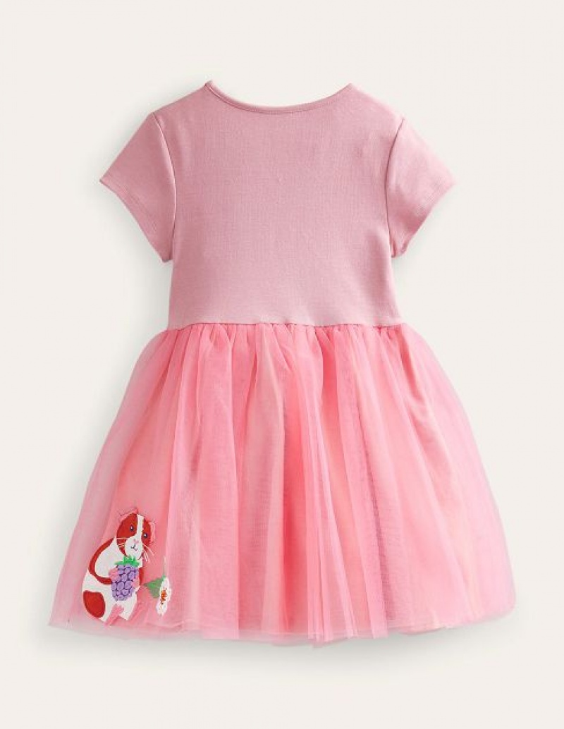 Pink Kids' Boden Applique Tulle Ballet Dress | 13049OUSV