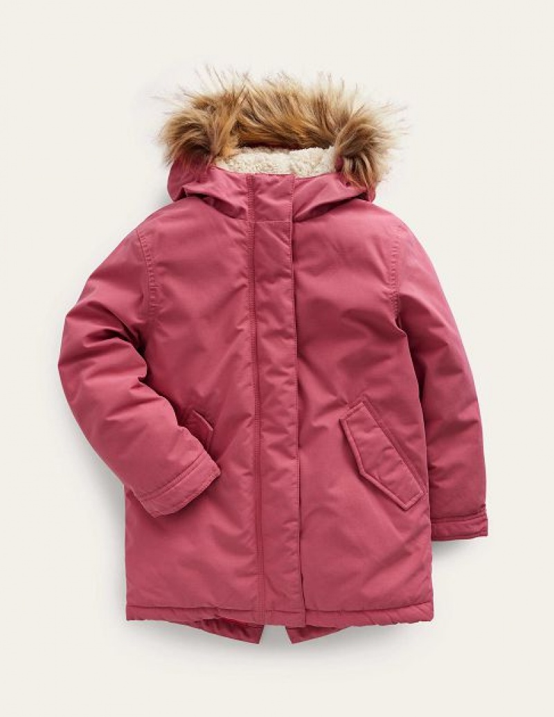 Pink Kids' Boden Authentic Parka Jackets | 18790GIVE